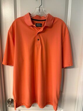 Ben Hogan Performance Men’s XL Coral Orange Short Sleeve Golf Polo Shirt